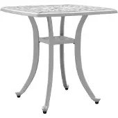vidaXL Tuintafel, wit, 53x53x53 cm, aluminium