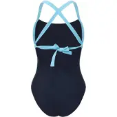 Slazenger Eendelig dameszwempak met strik aan de achterkant (Marine)
