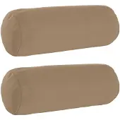vidaXL Kussensloop 2 st HEERLEN Taupe Ø 15 x 40 cm Polyester