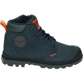 Palladium Schoolkind leren veterschoenen met profielzool - donkerblauw Jongens Leer - maat 32