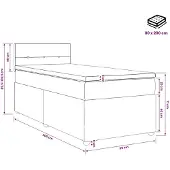 vidaXL Boxspringbed met matras met hoofdeinde Blauw 80 x 200 cm Stof