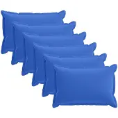vidaXL Kussensloop 6 st HOUTEN Koninklijk Blauw 40 x 60 cm Polyester
