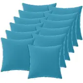 vidaXL Kussensloop 12 st HEERLEN Lichtblauw 50 x 50 cm Polyester