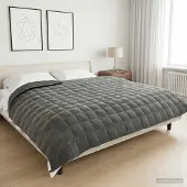 vidaXL Verzwaringsdeken Antraciet 220 x 235 cm 11 kg 100% Katoen 205T
