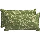 vidaXL Kussensloop 2 st HOUTEN Blad Design 40 x 80 cm Polyester