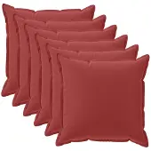 vidaXL Kussensloop 6 st HOUTEN Wijnrood 45 x 45 cm Polyester