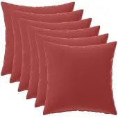vidaXL Kussensloop 6 st HEERLEN Wijnrood 40 x 40 cm Polyester