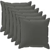 vidaXL Kussensloop 6 st HOUTEN Antraciet 30 x 30 cm Polyester