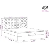 vidaXL Ottoman bed met matras Zwart 140 x 200 cm Fluweel