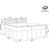 vidaXL Boxspringbed met matras, lichtgrijs, 200 x 200 cm, gestoffeerd