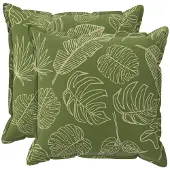 vidaXL Kussensloop 2 st HOUTEN Blad Design 55 x 55 cm Polyester
