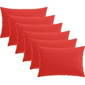 vidaXL Kussensloop 6 st HEERLEN Rood 40 x 60 cm Polyester