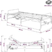 vidaXL Elektrisch Verstelbaar Bed Frame Wit 100 x 200 cm Staal