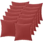 vidaXL Kussensloop 12 st HEERLEN Wijnrood 50 x 50 cm Polyester