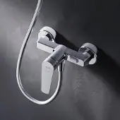 Merkloos Mengkraan met één hendel en SoftMotion-technologie, chroom