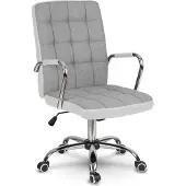 Sofotel Benton bureaustoel met stoffen bekleding, grijs en wit