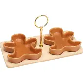 Eh Excellent Houseware Serveerset Bruin 24 X 11 X 5 Cm 3-delig