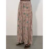 Bigdart Hoog-Waisted Geruite Maxi Rok
