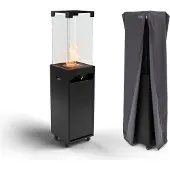Planika Faro gas terrasverwarmer met beschermhoes - Zwart
