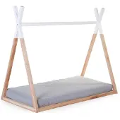Merkloos Teepee kinderbed van beukenhout, 70 x 140 cm