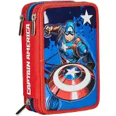 Seven 8055714163369, Harde pennenhouder, Meerkleurig, Met afbeelding, Met rits, Captain America