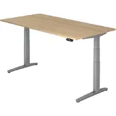 Hjh OFFICE PRO XBHM 2E SS - 200 x 100 Eiken Tafelhoogte I Elektrisch in hoogte verstelbaar