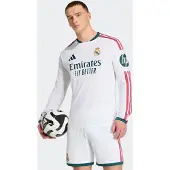 Adidas Real Madrid 26/27 Authentiek Thuisshirt met Lange Mouwen