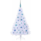 vidaXL Kunstkerstboom met 150 LED Wit 150 cm PVC en Staal