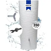 Graf GARANTIA NATURA 2in1 regenton complete-set 350 L arctic incl. design chroom uitloopkraan en regenpijp aansluiting