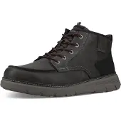 Bugatti Grey Leather Strike-up Casual enkellaarzen voor mannen - Pulau