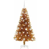 vidaXL Kerstboom met 150 LED met standaard Goud 150 cm PET