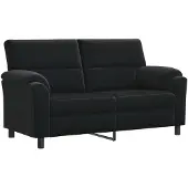 vidaXL Bankstel 2 pcs Zwart fluweel