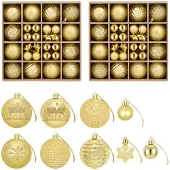 vidaXL Kerstballenset 88 st Goud Ø 6 cm Kunststof