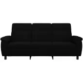 vidaXL Bank Zwart 214 x 90 x 95 cm Stof