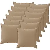 vidaXL Kussensloop 12 st HOUTEN Taupe 40 x 40 cm Polyester