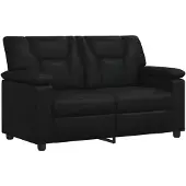 vidaXL Bank Zwart 151 x 85 x 93 cm Kunstleer