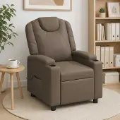 vidaXL Massage-relaxfauteuil Grijs 75 x 95 x 106 cm Stof