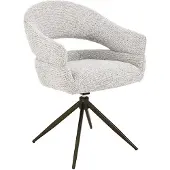 LivingFurn - Eetkamerstoel Linn Beige Bronze - 62x58x85cm - Set van 2