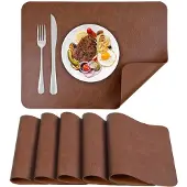 Famanu – Wasbare Placemats Set van 6, Hittebestendig 43 × 30 cm