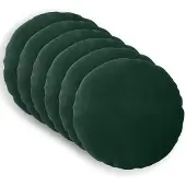 vidaXL Kussensloop 6 st HEERLEN Donkergroen Diam. 40 cm fluweel