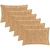 vidaXL Kussensloop 6 st HOUTEN Taupe 30 x 50 cm Nep Konijnenbont