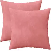 vidaXL Kussensloop 2 st HEERLEN Roze 30 x 30 cm Fluweel