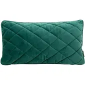 Eurofirany Turkoois velours sierkussen 30x50cm met vulling - Ruitpatroon