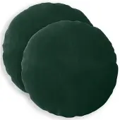 vidaXL Kussensloop 2 st HEERLEN Donkergroen Diam. 60 cm fluweel