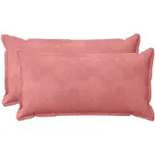 vidaXL Kussensloop 2 st HOUTEN Roze 40 x 70 cm Fluweel