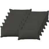 vidaXL Kussensloop 12 st HOUTEN Donkergrijs 40 x 80 cm Faux Linnen
