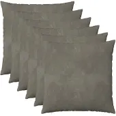 vidaXL Kussensloop 6 st HEERLEN Lichtgrijs 60 x 60 cm fluweel