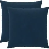 vidaXL Kussensloop 2 st HEERLEN Blauw 65 x 65 cm Microfiber Fleece