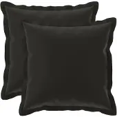 vidaXL Kussensloop 2 st HOUTEN Zwart 30 x 30 cm Polyester