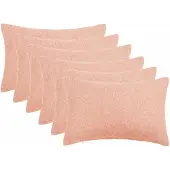 vidaXL Kussensloop 6 st HEERLEN Roze 50 x 80 cm Bouclé
